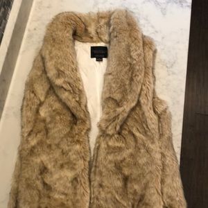 Faux fur vest from Anthropologie
